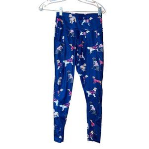 Stylish Blue Dog Print Leggings